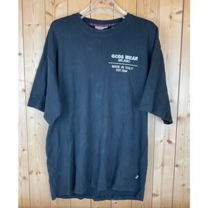 Men's GCDS Milano Short Sleeve Tee, Black - Size L